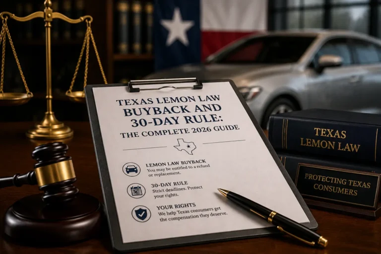 Texas Lemon Law buyback 30 day rule guide United Law Group