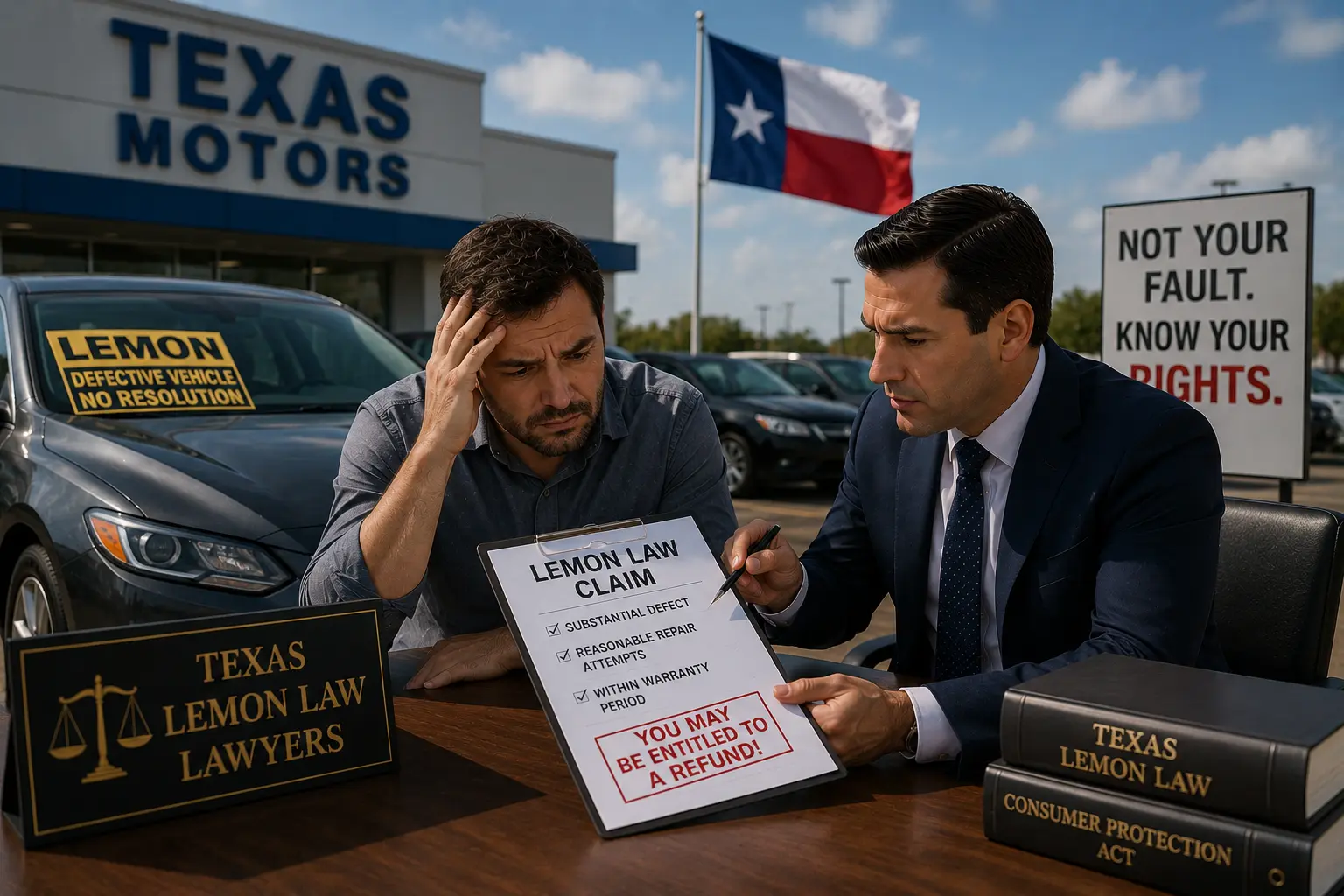 Lemon law consultation at Texas dealership
